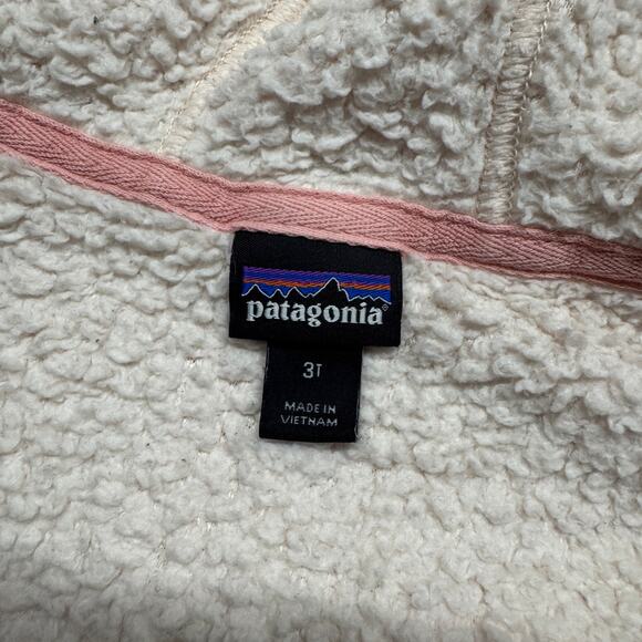 Patagonia Girls Toddler 3T Furry Friends Fleece Hoodie Jacket Bear Cub Ears - Picture 5 of 7